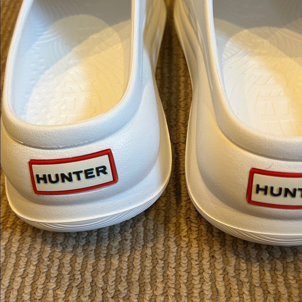 NEW Hunter haddie platform slip on summer sandal in white size 39/ 8-8.5 - Picture 5 of 10